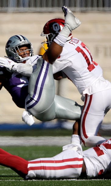 Thompson scores 4 TDs as K-State stuns No. 5 Sooners, 48-41